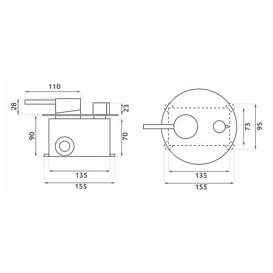 Vgradni tuš set Rea Lungo Grip Titan + BOX
