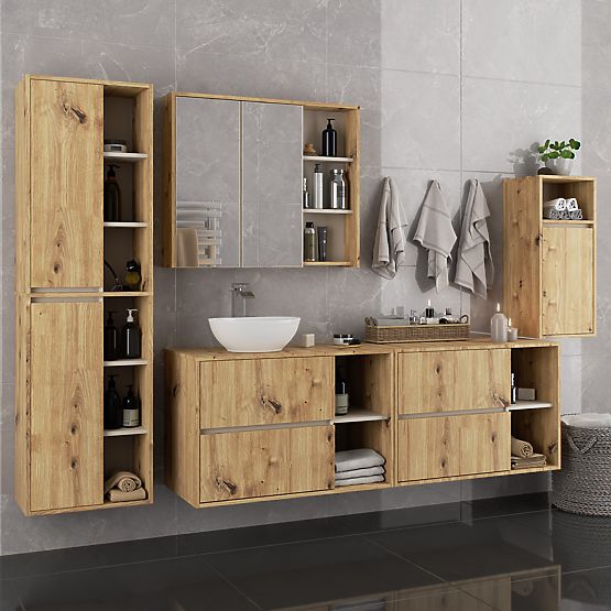 VISEČA KOPALNIŠKA OMARICA VAMI W35 1D 1W HRAST ARTISAN / KAŠMIR