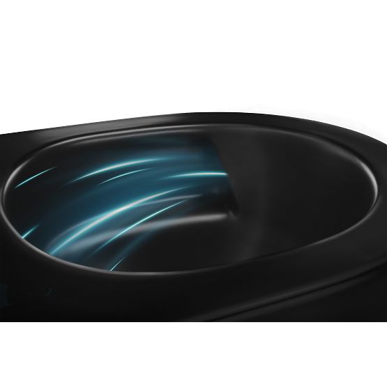 Viseča WC školjka Rea Carlo Mini Tornado NF ČRNA MAT