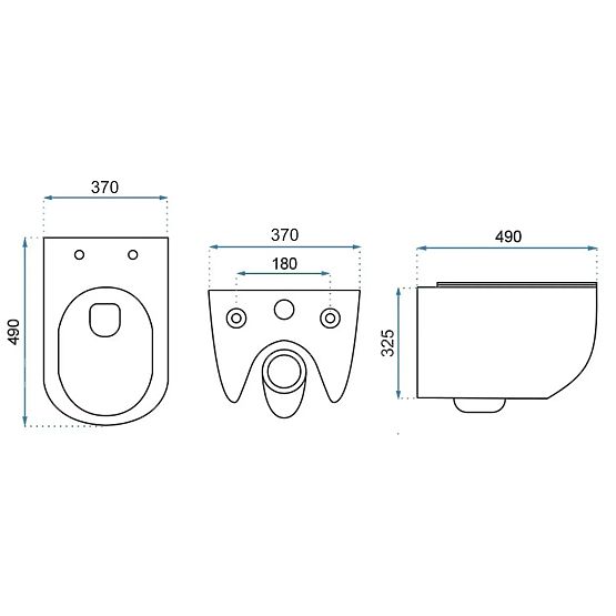 Viseča WC školjka Rea Carter Tornado Aiax Shiny