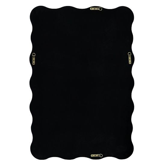 Viseče ogledalo Glimmer v valovitem okvirju, temni oreh