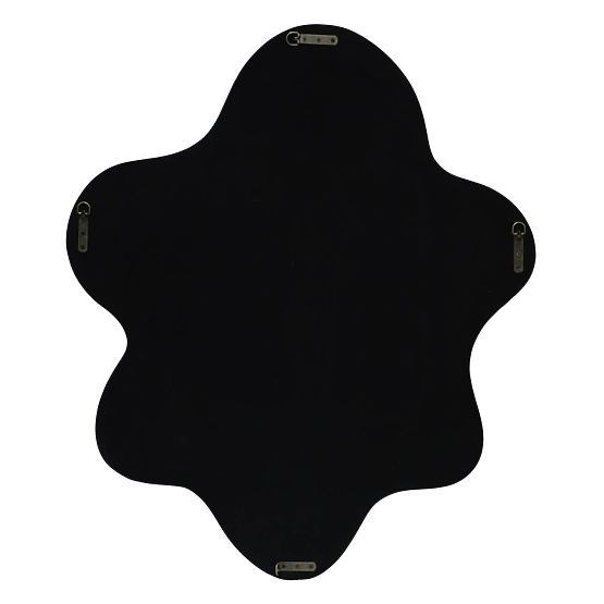 Viseče ogledalo Izzi, nepravilno, svetlo rjavo/mocha, sijajno