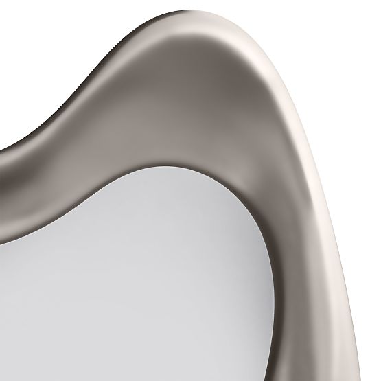 Viseče ogledalo Leonardo, 60x90 cm, nepravilna oblika, sivo-bež