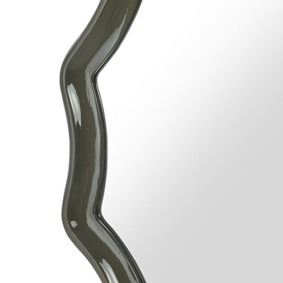 Viseče ogledalo Luppo, zeleno-sivo, sijoče