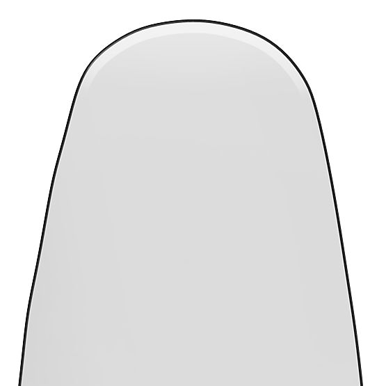 Viseče ogledalo v črnem okvirju Frivatti, 55x150 cm, nepravilna oblika