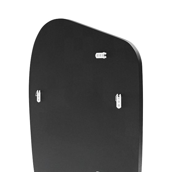 Viseče ogledalo v črnem okvirju Frivatti, 60x100 cm, nepravilna oblika