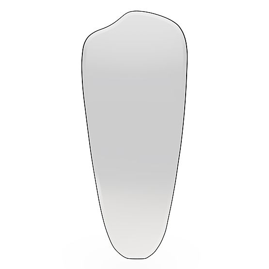 Viseče ogledalo v črnem okvirju Frivatti, 60x140 cm, nepravilna oblika