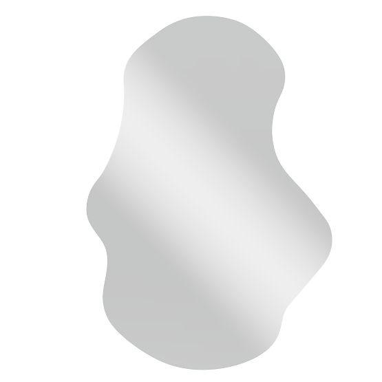 Viseče ogledalo v črnem okvirju Zoe, 80x55 cm, nepravilna oblika