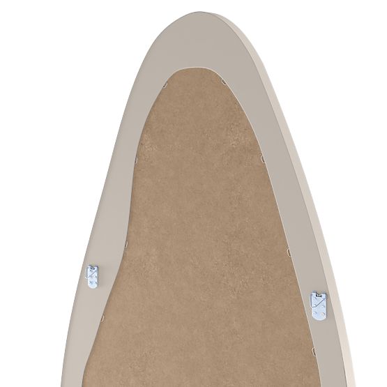 Viseče ogledalo v lesenem okvirju Mara, 180x80 cm, nepravilna oblika, kremno