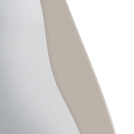 Viseče ogledalo v lesenem okvirju Mara, 180x80 cm, nepravilna oblika, kremno