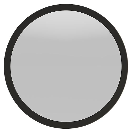 Viseče ogledalo v lesenem okvirju Sesto 60 cm, okroglo, črno