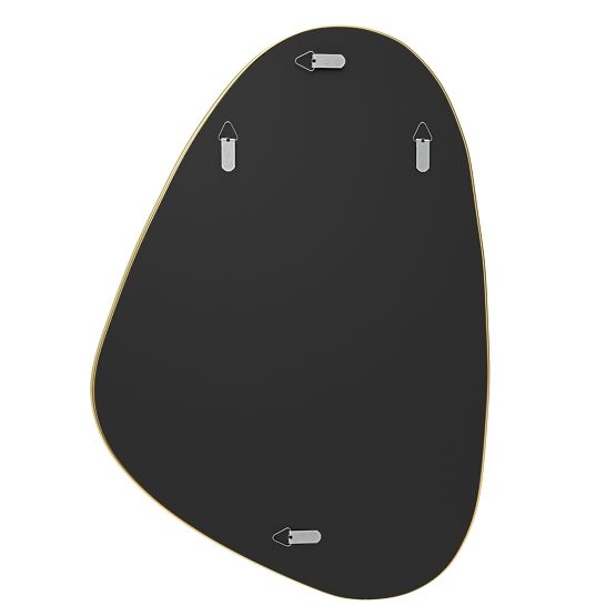 Viseče ogledalo v zlatem okvirju Libia, 76x51 cm, nepravilna oblika