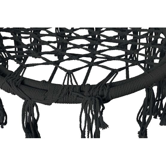 Viseči stol Bocianovo gnezdo TOGO črne blazine