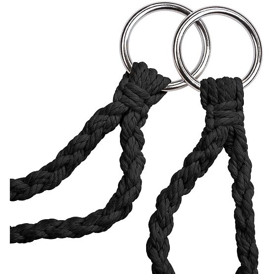 Viseči stol boho s črno blazino 490129A