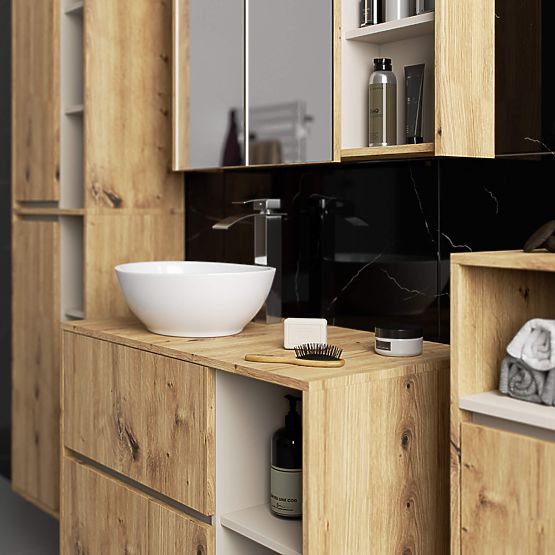 VISOKA KOPALNIŠKA OMARICA VAMI W50 2D 6P HRAST ARTISAN / KAŠMIR