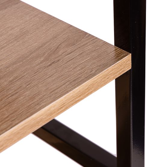 Visoka loft polica s 5 policami kov MDF ModernHome