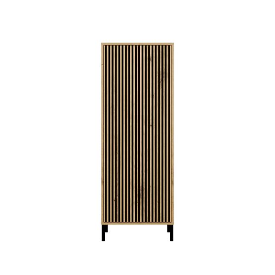 Vitrina KAMARO 1DD SLIM HRAST ARTISAN Lamelna Sprednja Plošča