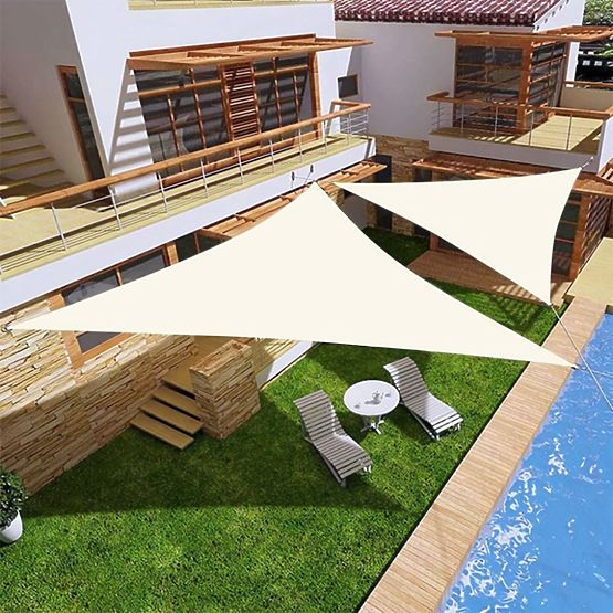 Vodoodporna sončna jadra streha 5x5x5m ModernHome - bež