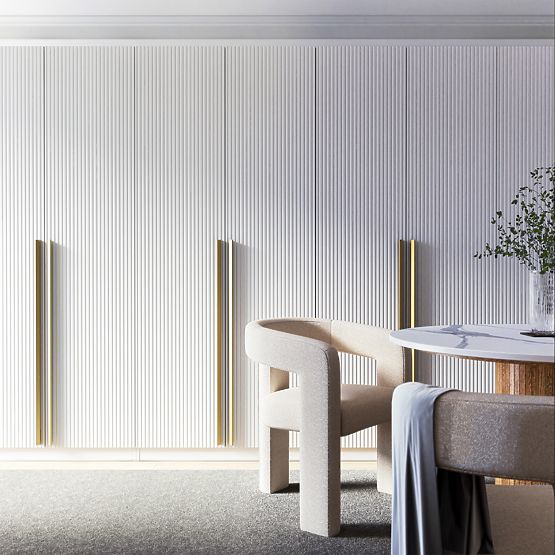 Vrata za omaro Neroli, 45,6 cm, enojni utori, bela