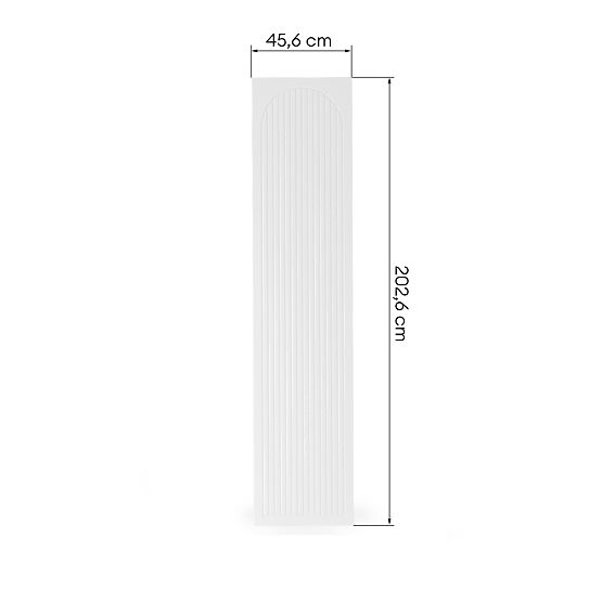 Vrata za omaro Neroli, 45,6 cm, obločne utore, bela, leva