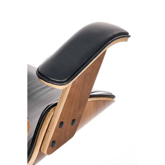 Vrtljiv stol IGNAZIO, oreh-črna (1p=1ks)