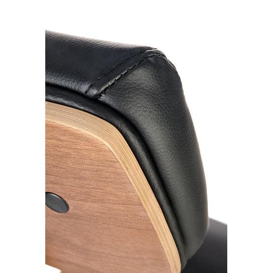 Vrtljiv stol IGNAZIO, oreh-črna (1p=1ks)