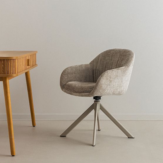 Vrtljiv stol Kairo, bež