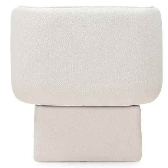 Vrtljiv stol One bela, boucle