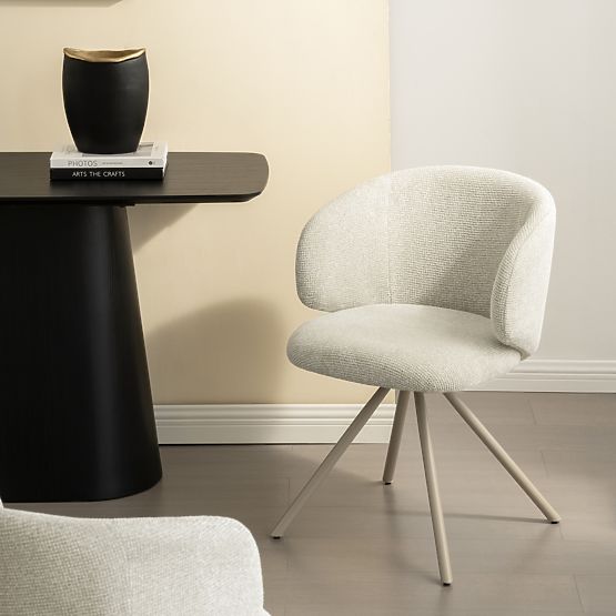 Vrtljiv stol Pearl bež