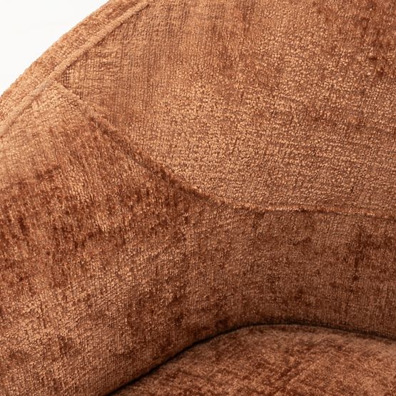 Vrtljiv stol Rumble bakren, zaobljena oblika