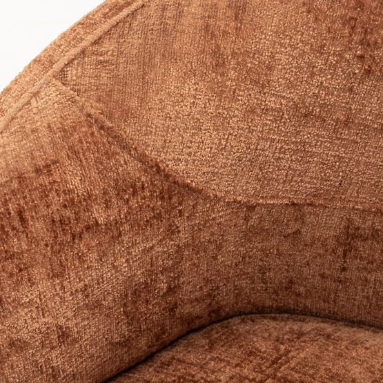 Vrtljiv stol Rumble bakren, zaobljena oblika