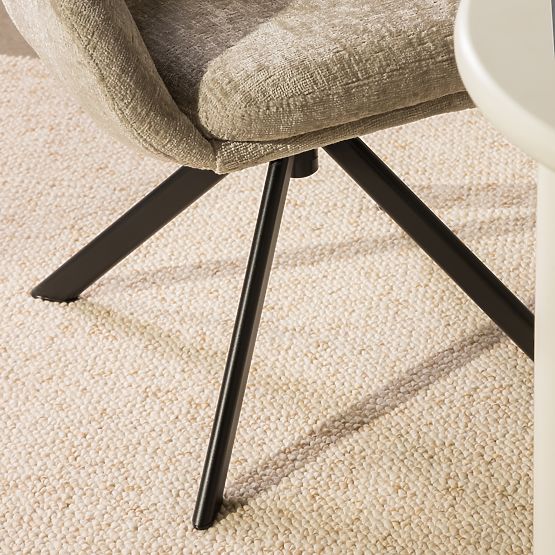 Vrtljiv stol Santos svetlo bež/črne noge