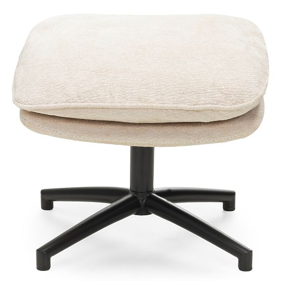 Vrtljivi stol s podnožnikom Verano bež