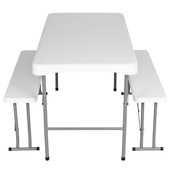 Vrtna catering garnitura STANLEY miza + 2 klopi