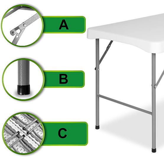 Vrtna catering garnitura STANLEY miza + 2 klopi
