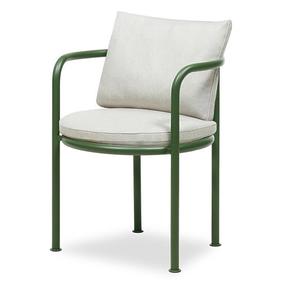 Vrtna garnitura Amarello, okrogla miza 140 cm + 4 stoli, aluminij, zelena/bordo rjava