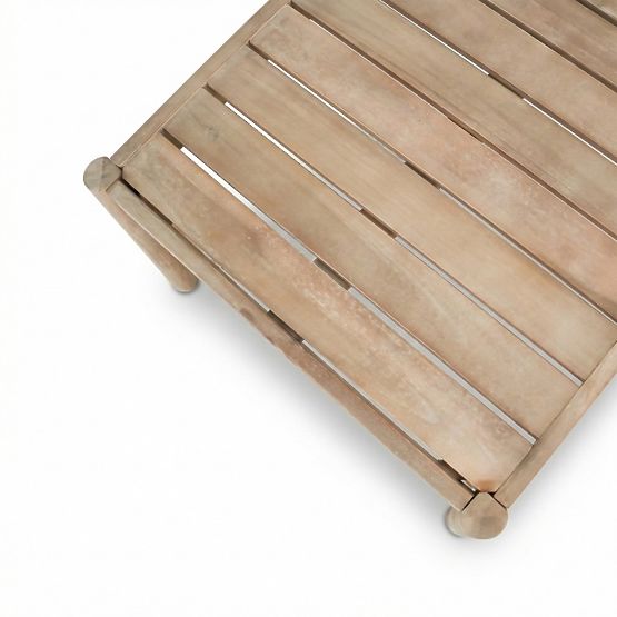 Vrtna garnitura Fiorentino 2 videz tikovine, pletenje, svetel akacijev les FSC, bež, zaobljeno