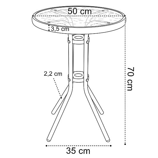 Vrtna garnitura FLORA miza + 2 stola
