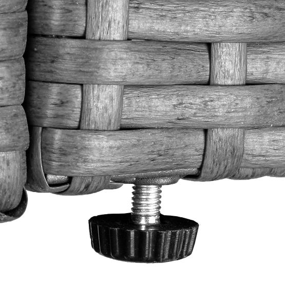 Vrtna garnitura FLORENCJA siva kavč otomana