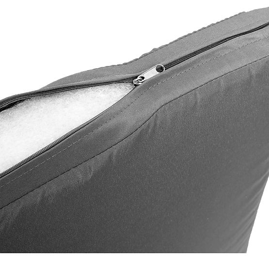 Vrtna garnitura iz tehnoratana MAGNOLIA črna s sivimi blazinami