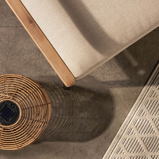 Vrtna garnitura Porticello, aluminij, akacijev les FSC, videz tika, bež/črna