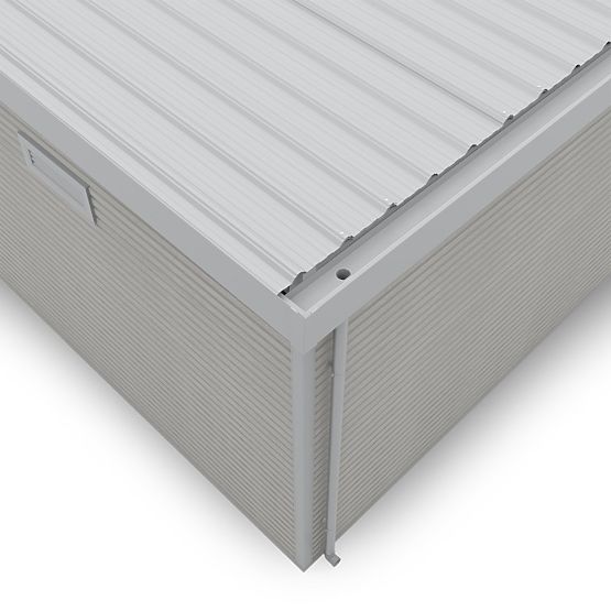 Vrtna hiška Ardena 3x3 m 9 m², temno siva, kompozitni les, aluminij, enostavna montaža