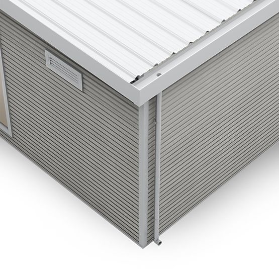 Vrtna hiška Ardena 4x3 m 12 m², temno siva, kompozitni les, aluminij, enostavna montaža