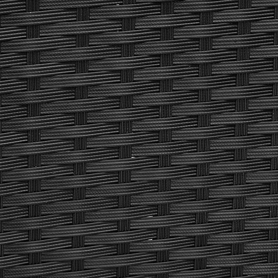 Vrtna klop iz tehnoratana kavč CORDOBA črna s sivimi blazinami