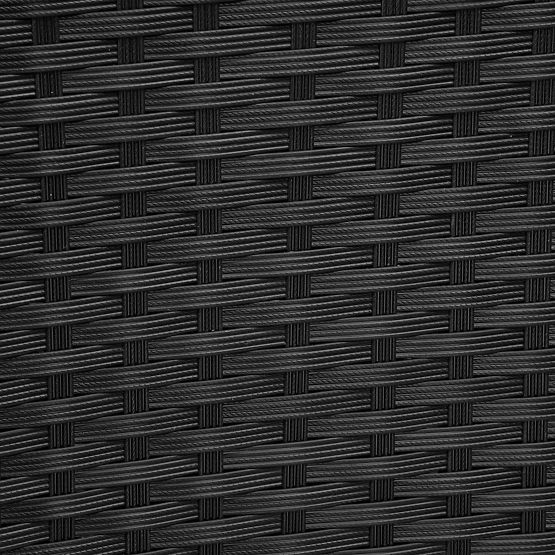 Vrtna klop iz tehnoratana kavč CORDOBA črna z bež blazinami