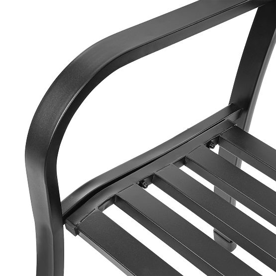 Vrtna klop s naslonom parkovna za teraso balkon kovinska konstrukcija