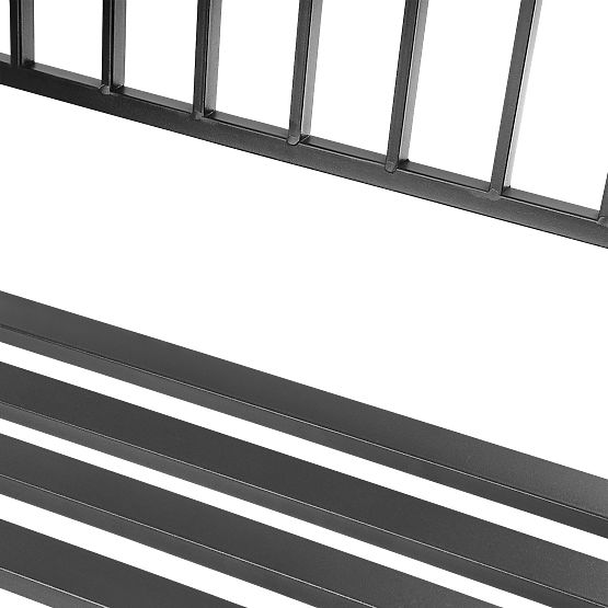 Vrtna klop s naslonom parkovna za teraso balkon kovinska konstrukcija