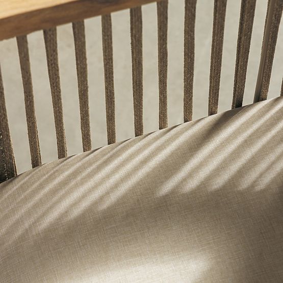 Vrtna kotna garnitura s stolom Vetralla, pletenje, akacijev les FSC, videz tikovine, svetlo bež