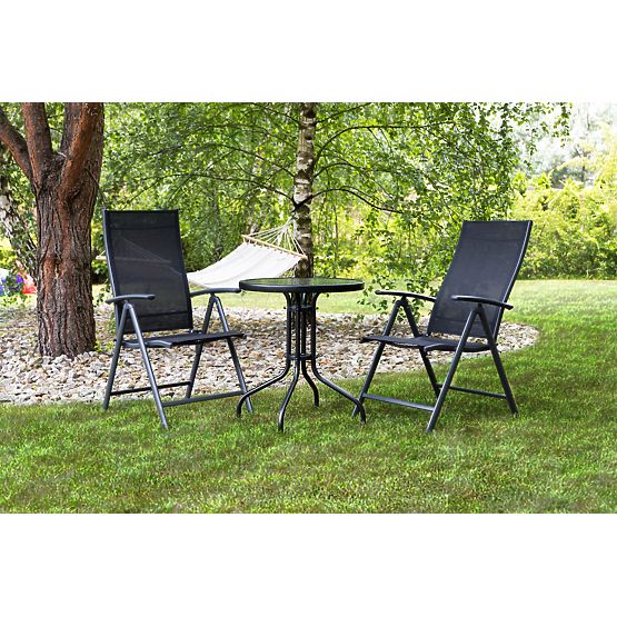 Vrtna miza 60cm kaljeno steklo miza za vrt teraso balkon