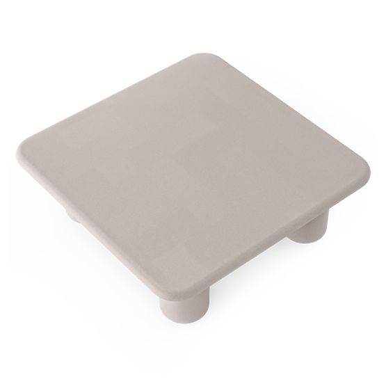 Vrtna miza Vibonis 100 cm, kvadratna, cementna, svetlo bež